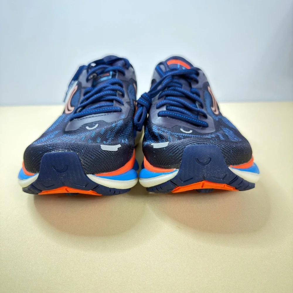 True Motion U-TECH Vichara Running Shoes Men 7.5 Navy Blue Orange Perform NWT